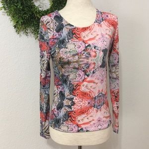 Joseph A. Quest Cequecest Floral Top